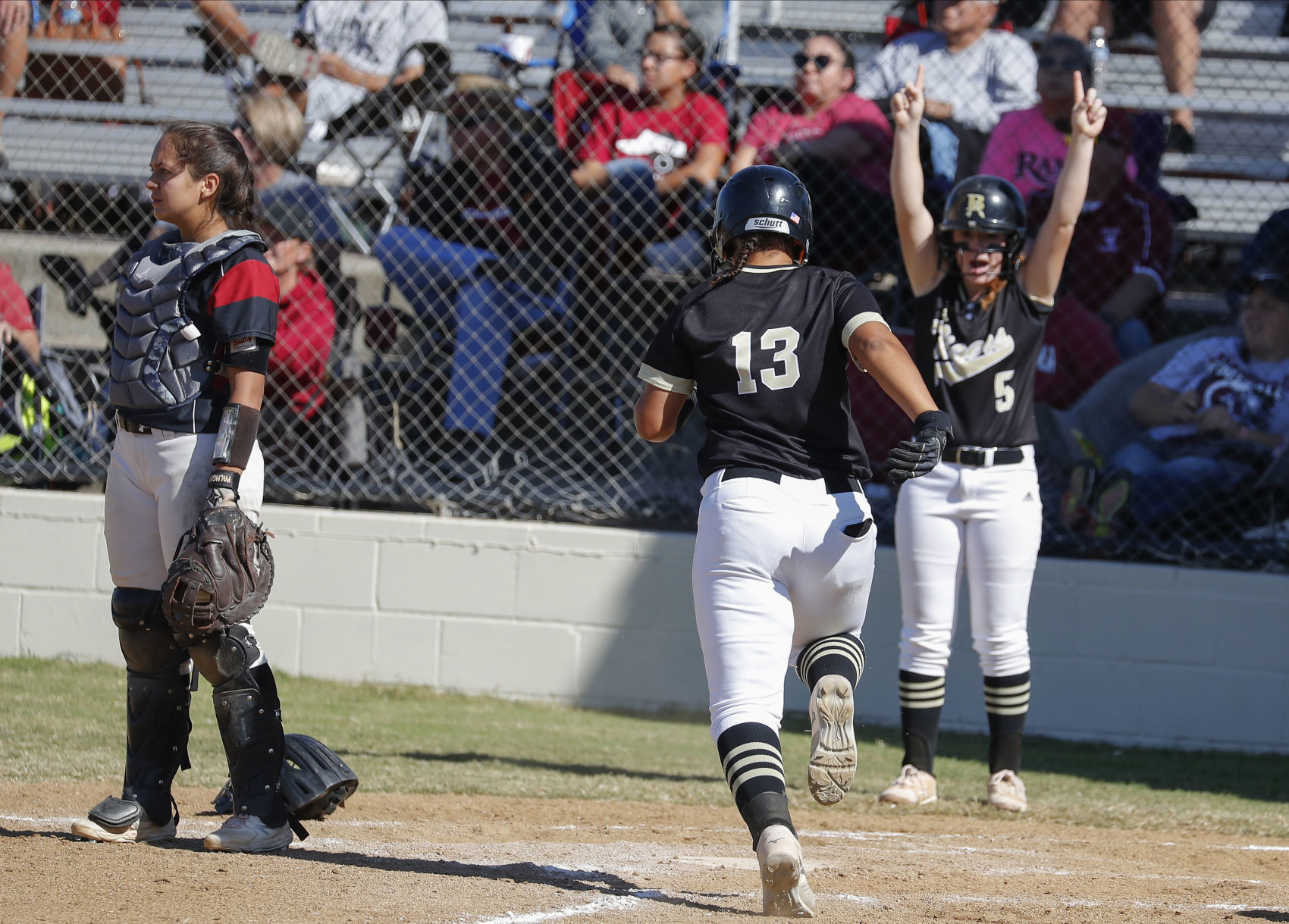 First team infield: Raegan Edwards, Broken Arrow